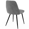 ID MARKET - Lot de 6 chaises THALYA en velours mix color pastel bleu x2, gris foncé x2, gris clair, rose avec accoudoirs - vignette