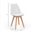 ID MARKET - Lot de 4 chaises scandinaves SARA blanches pour salle à manger - vignette