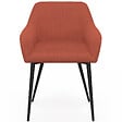 ID MARKET - Lot de 2 chaises de salle à manger, fauteuils de table JANY en velours côtelé terracotta - vignette