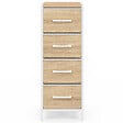 ID MARKET - Meuble d'appoint 4 tiroirs UTAH 30 cm chiffonnier, meuble de rangement design industriel bois et blanc - vignette
