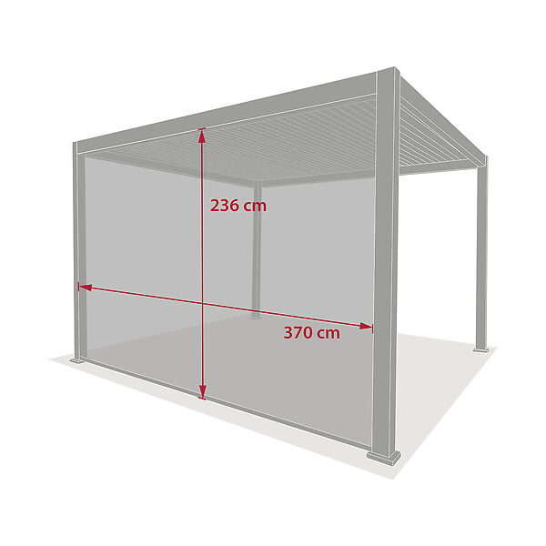 HESPERIDE - Store pour pergola côté 4 m Graphite - Hespéride - large