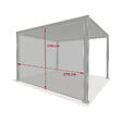 HESPERIDE - Store pour pergola côté 4 m Graphite - Hespéride - vignette