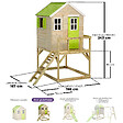 KANGUI - Maisonnette Enfant Extérieur en Bois TINNI avec Plateforme - vignette