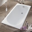 JACOB DELAFON - Lot baignoire droite 170 X 70 JACOB DELAFON Soissons fonte + pare-bain noir mat - vignette