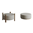 HABITAT ET JARDIN - Pouf en bois "Clone" - 47 x 48 x 45 cm - Beige - vignette