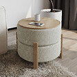 HABITAT ET JARDIN - Pouf en bois "Clone" - 47 x 48 x 45 cm - Beige - vignette