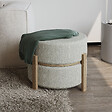 HABITAT ET JARDIN - Pouf en bois "Clone" - 47 x 48 x 45 cm - Beige - vignette