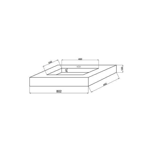 KIAMAMI VALENTINA - Lavabo Hpl 80 Cm Bleu Ciel Avec Cuvette Centrale - large