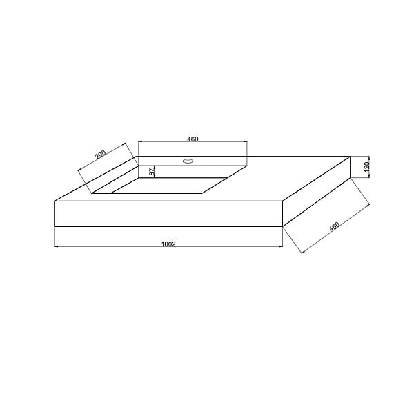 KIAMAMI VALENTINA - Hpl Lavabo De Salle De Bain Avec Vasque Gauche Chêne Glacé 100Cm - large