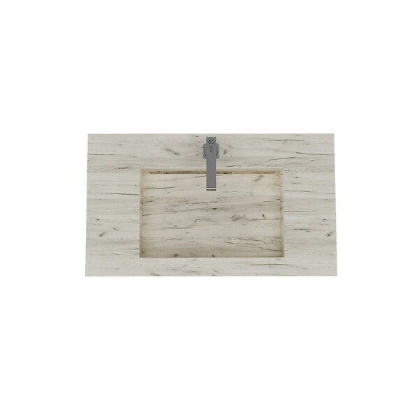 KIAMAMI VALENTINA - Lavabo Stratifié 80 Cm Hpl Chêne Glacé - large