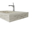 KIAMAMI VALENTINA - Lavabo Stratifié 80 Cm Hpl Chêne Glacé - vignette
