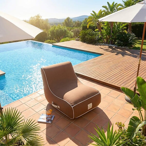 COCO LOUNGE - Fauteuil de jardin gonflable RIVIERA  Collection Moka - chocolat - large