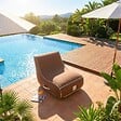 COCO LOUNGE - Fauteuil de jardin gonflable RIVIERA  Collection Moka - chocolat - vignette