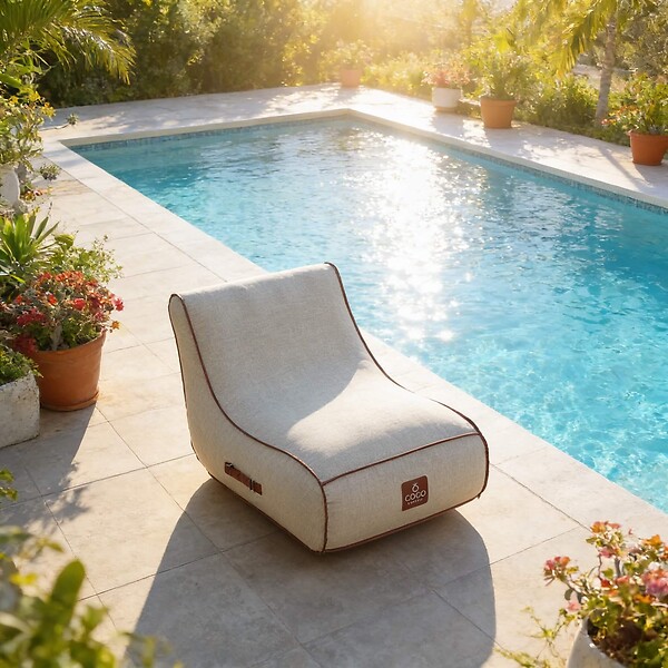 COCO LOUNGE - Fauteuil de jardin gonflable RIVIERA  Collection  Aloha - blanc cassé - large