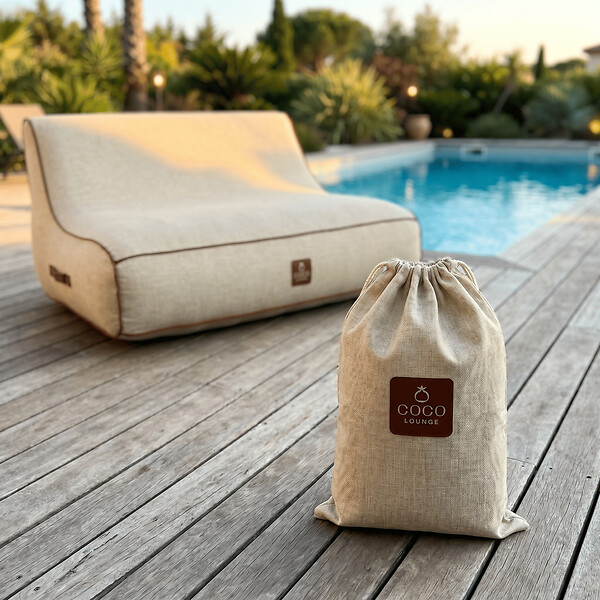 COCO LOUNGE - Canapé de jardin gonflable ALIZÉ Collection Aloha - blanc cassé - large