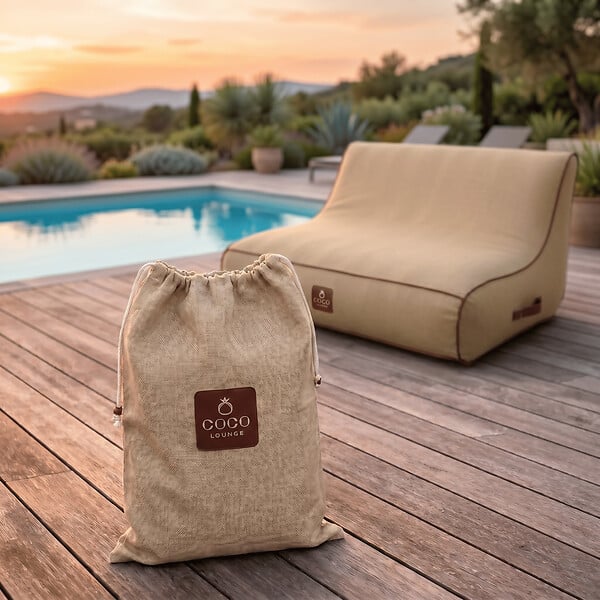 COCO LOUNGE - Canapé de jardin gonflable ALIZÉ Collection Boho - couleur toile de jute - large