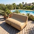 COCO LOUNGE - Canapé de jardin gonflable ALIZÉ Collection Boho - couleur toile de jute - vignette