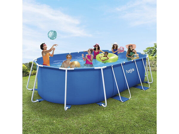 HABITAT ET JARDIN - Piscine tubulaire Ovale "Tina" - 4,88 x 3,05 x 1,07 m - large