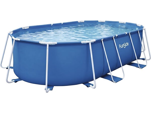 HABITAT ET JARDIN - Piscine tubulaire Ovale "Tina" - 4,24 x 2,50 x 1 m - large