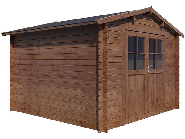 HABITAT ET JARDIN - Abri de jardin en bois "Willow" - 9,3 m² - 28 mm - Marron - large