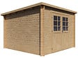 HABITAT ET JARDIN - Abri de jardin en bois monopente "Rowan" - 9,5 m² - 28 mm - Beige - vignette