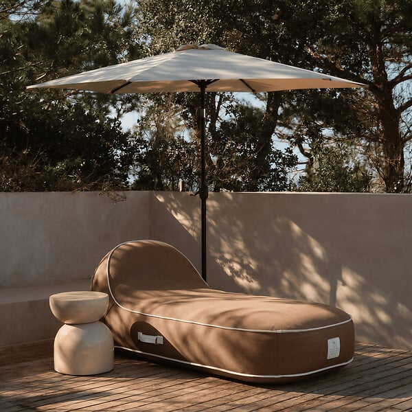 COCO LOUNGE - Transat gonflable PALMA Collection Moka - chocolat - large