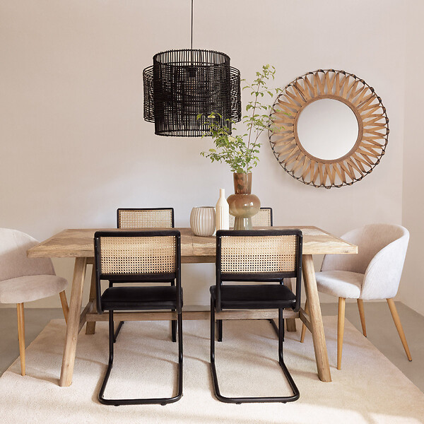 ATMOSPHERA - Grand Miroir mural en Bambou D 93 cm - large
