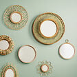ATMOSPHERA - Grand Miroir mural spirale en Bambou naturel D 72 cm - vignette