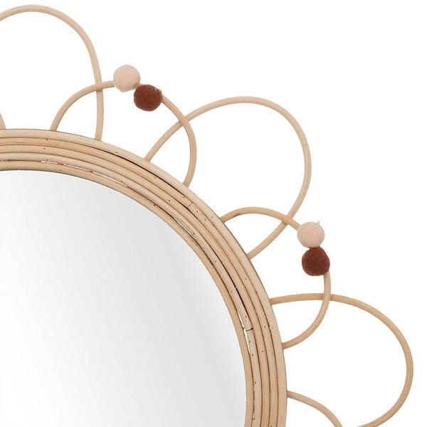 ATMOSPHERA - Miroir mural en rotin D 38 cm pour chambre d'enfant - large