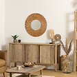 ATMOSPHERA - Miroir mural en Métal et Jacinthe d'eau tressée D 75 cm - vignette