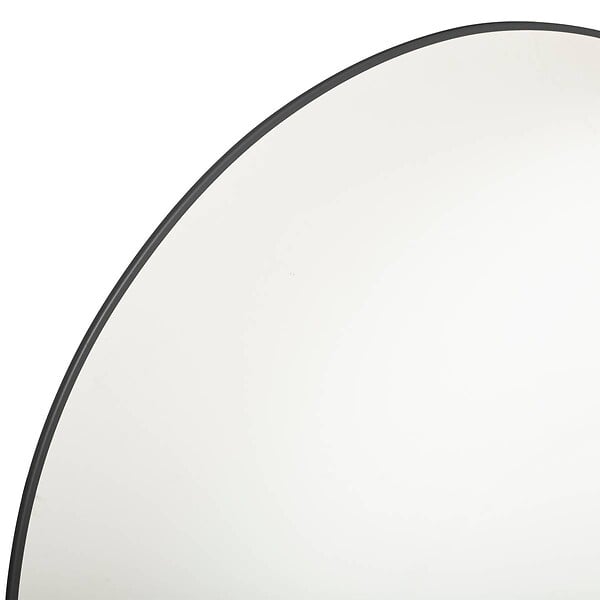 ATMOSPHERA - Grand Miroir mural en Métal Noir  D 76 cm - large