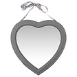 ATMOSPHERA - Miroir mural Coeur en Bois avec Ruban 40 x 40 cm - vignette