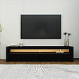 HABITAT ET JARDIN - Meuble TV en bois "Bati" - 150 x 36 x 46 cm - Noir - vignette