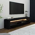 HABITAT ET JARDIN - Meuble TV en bois "Bati" - 150 x 36 x 46 cm - Noir - vignette
