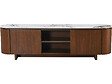 HABITAT ET JARDIN - Meuble TV en bois avec plateau en céramique "Stonea" - 200 x 40 x 55 cm - Marron - vignette