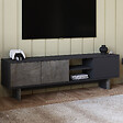 HABITAT ET JARDIN - Meuble TV en bois "Ravello" - 150 x 30 x 45 cm - Gris anthracite - vignette
