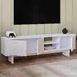 HABITAT ET JARDIN - Meuble TV en bois "Ravello" - 150 x 30 x 45 cm - Blanc - vignette