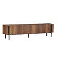 HABITAT ET JARDIN - Meuble TV en bois "Nexus" - 180 x 30 x 45 cm - Noyer Baroque / Noir - vignette