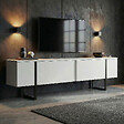 HABITAT ET JARDIN - Meuble TV en bois "Onera" - 180 x 30 x 45 cm - WhiteBlack - vignette