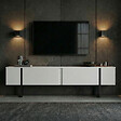 HABITAT ET JARDIN - Meuble TV en bois "Onera" - 180 x 30 x 45 cm - WhiteBlack - vignette