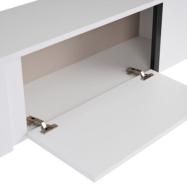 HABITAT ET JARDIN - Meuble TV en bois "Onera" - 180 x 30 x 45 cm - WhiteBlack - large