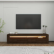 HABITAT ET JARDIN - Meuble TV en bois "Bati" - 150 x 36 x 46 cm - Marron - vignette