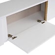 HABITAT ET JARDIN - Meuble TV en bois "Onera" - 180 x 30 x 50 cm - Blanc / Or - vignette