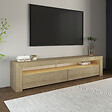 HABITAT ET JARDIN - Meuble TV en bois "Bati" - 150 x 36 x 46 cm - Beige - vignette