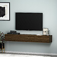 HABITAT ET JARDIN - Meuble TV en bois "Terra" - 31 x 180 x 26 cm - Noyer - vignette