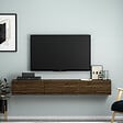 HABITAT ET JARDIN - Meuble TV en bois "Terra" - 31 x 180 x 26 cm - Noyer - vignette