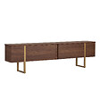 HABITAT ET JARDIN - Meuble TV en bois "Onera" - 180 x 30 x 50 cm - Noyer / Or - vignette
