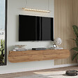 HABITAT ET JARDIN - Meuble TV en bois "LUM1" - 180 x 31 x 29 cm - Marron - vignette
