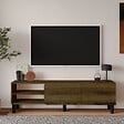 HABITAT ET JARDIN - Meuble TV en bois "River" - 150 x 31.4 x 48.2 cm - Noyer Antique - vignette