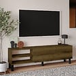 HABITAT ET JARDIN - Meuble TV en bois "River" - 150 x 31.4 x 48.2 cm - Noyer Antique - vignette